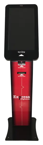 Standart Kiosk – kırmızı siyah ön görünüm